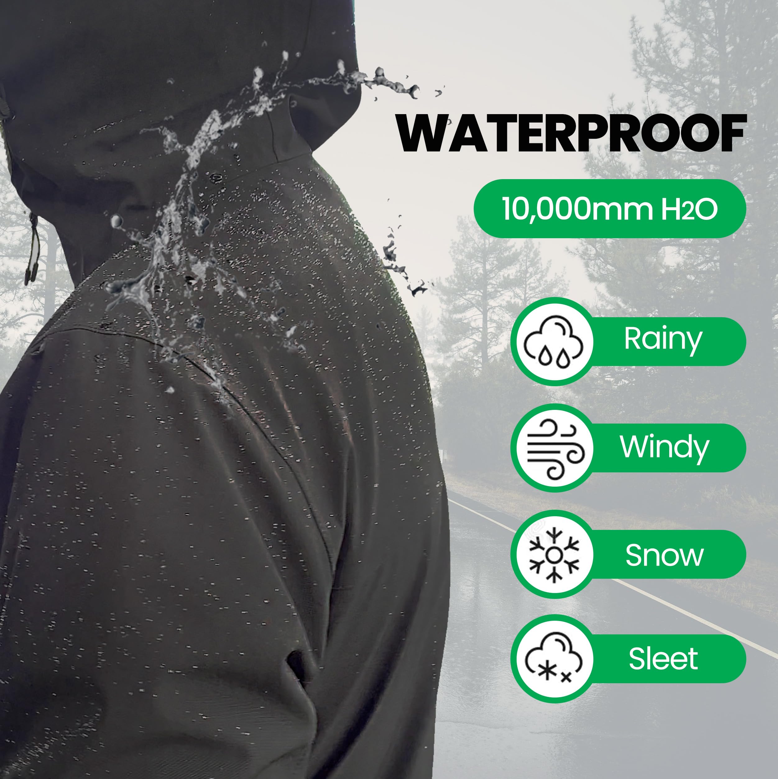 COR Surf Chaqueta impermeable de viaje plegable para hombre | El chubasquero todoterreno definitivo para hombre con bolsillos secretos