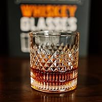 Vista 6 de Aged & Charred Vasos de whisky Old Fashioned (juego de 4) – 11 onzas Rocks Barware para licor de bourbon escocés y bebidas de cóctel – Caja