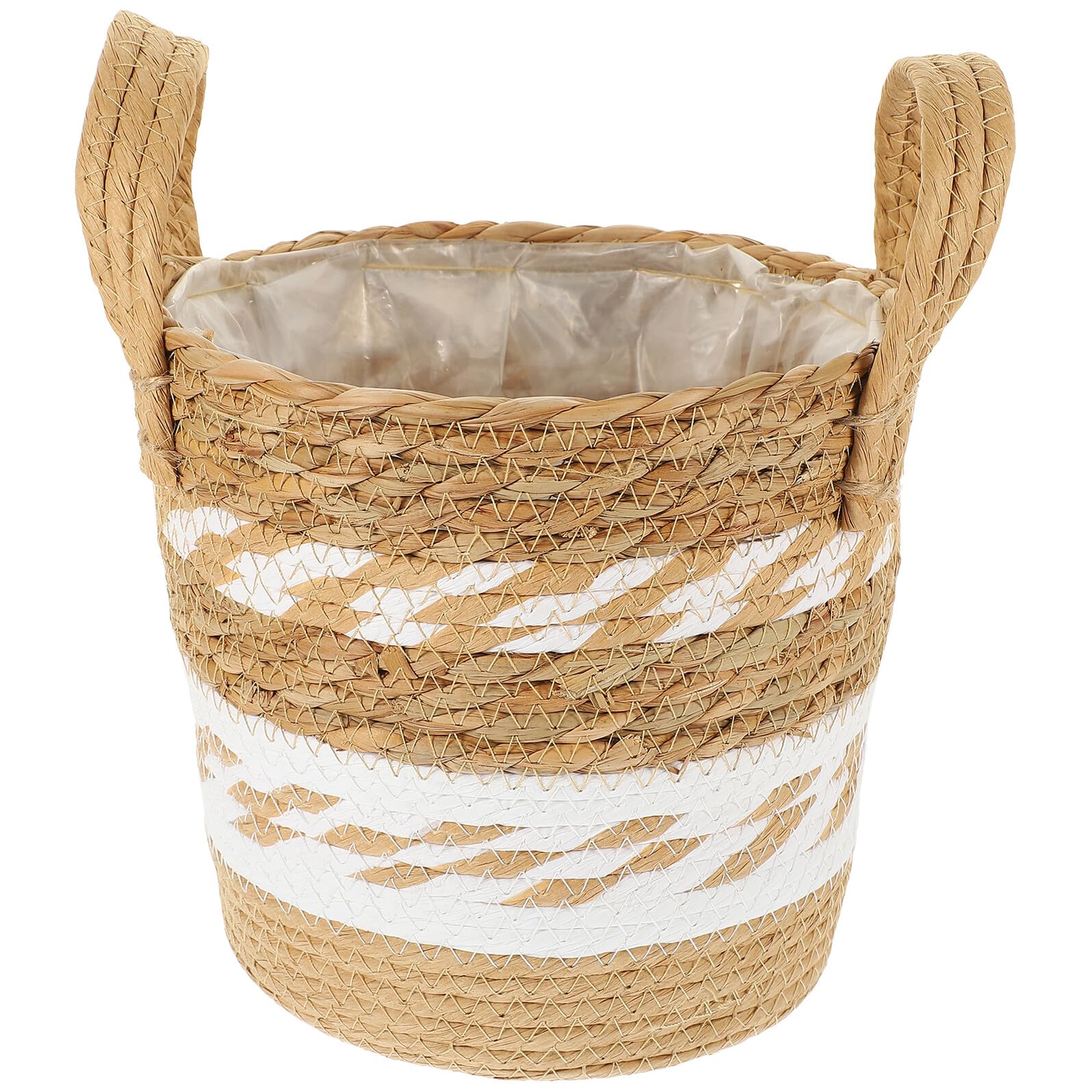 Panier jonc de mer tressé main pour plantes d'intérieur