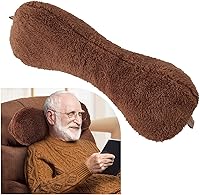 Vista 9 de Almohada para la cabeza para silla reclinable, para sofá, almohada para el cuello reclinable, almohada para el cuello de sofá (marrón)