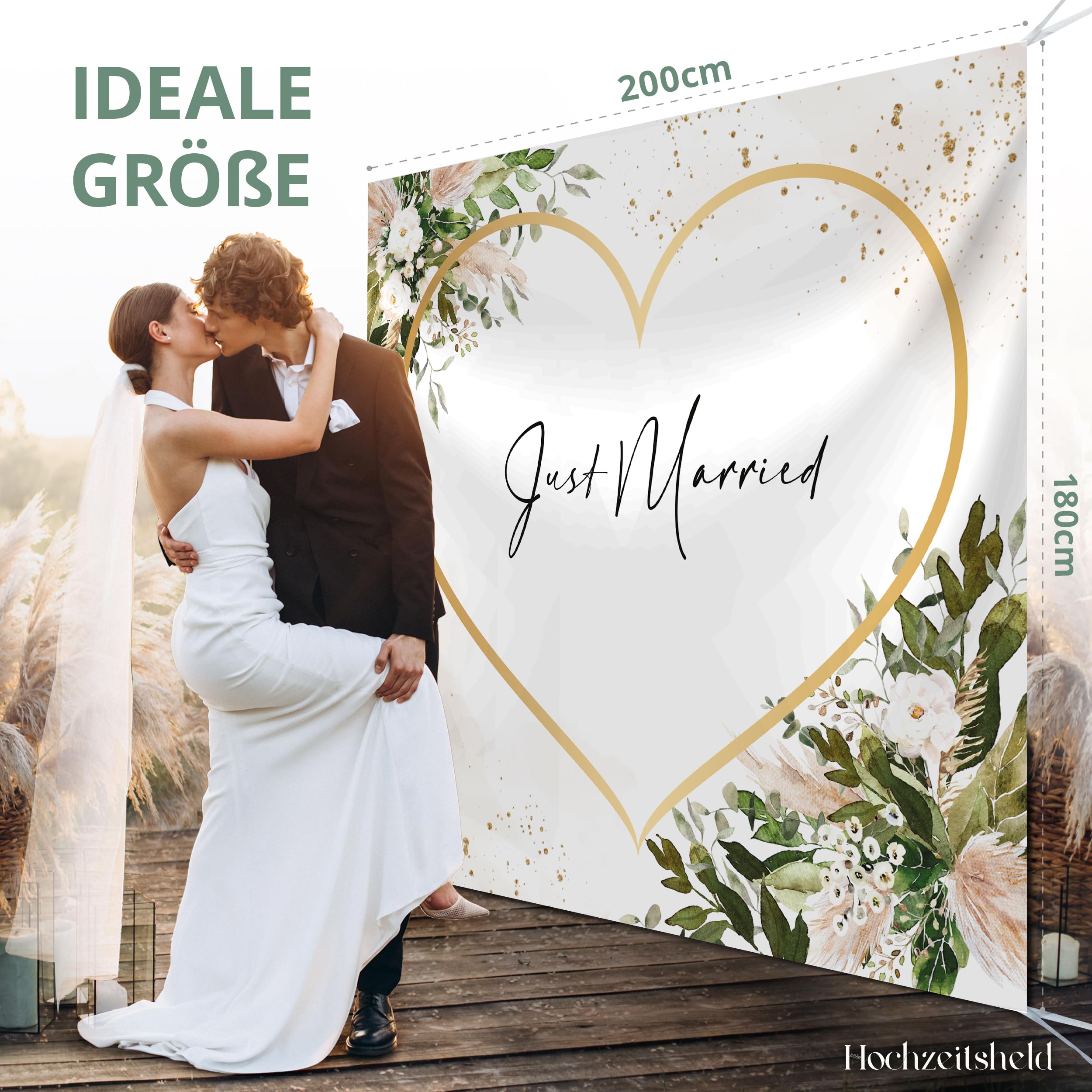 Cœur De Ariage à Découper 200 X 180 C Avec 2 Ciseaux, Style Bohèe