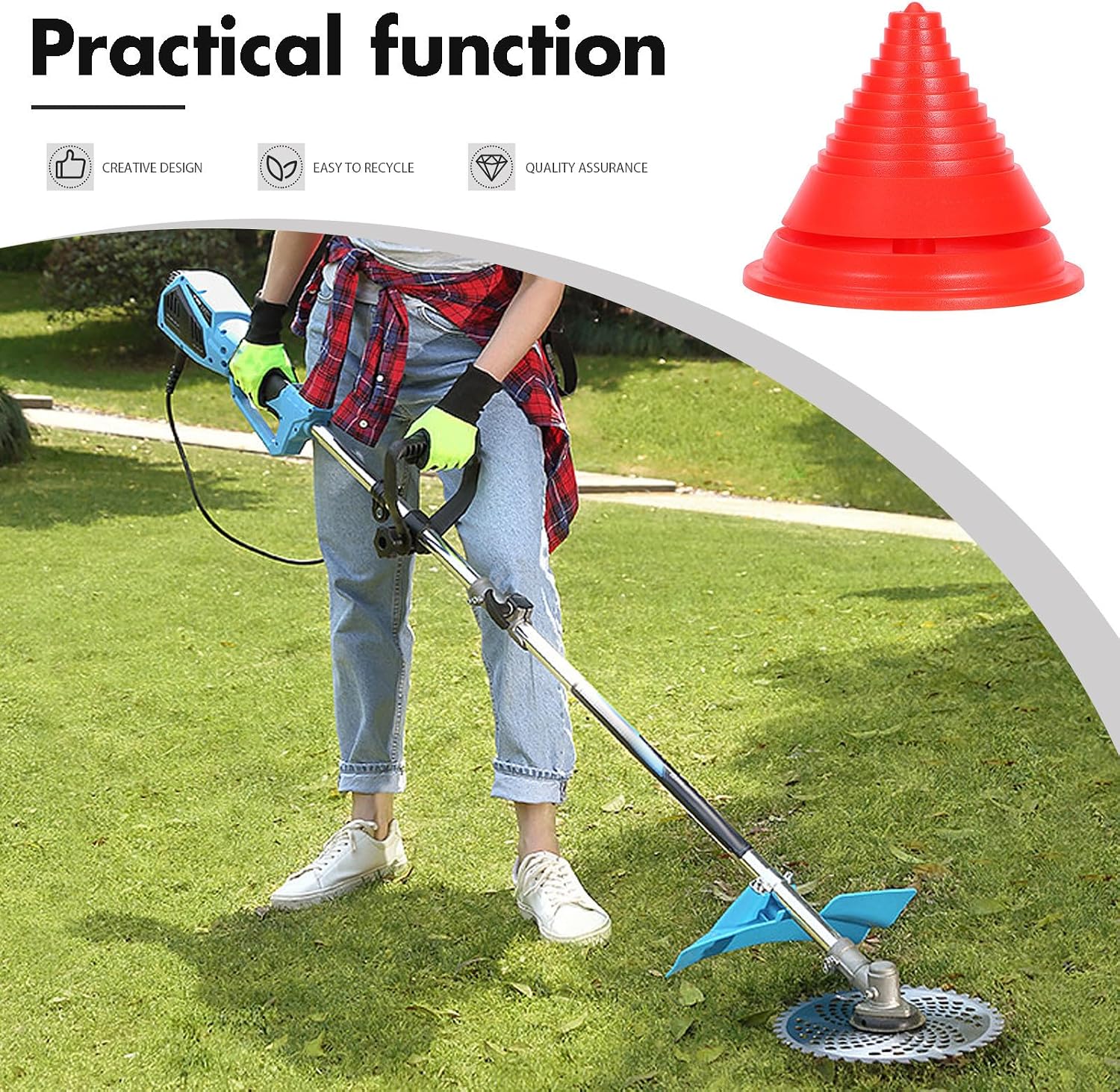 4 Pack Lawn Mower Blade Leveling Tool ABS Red for Garden