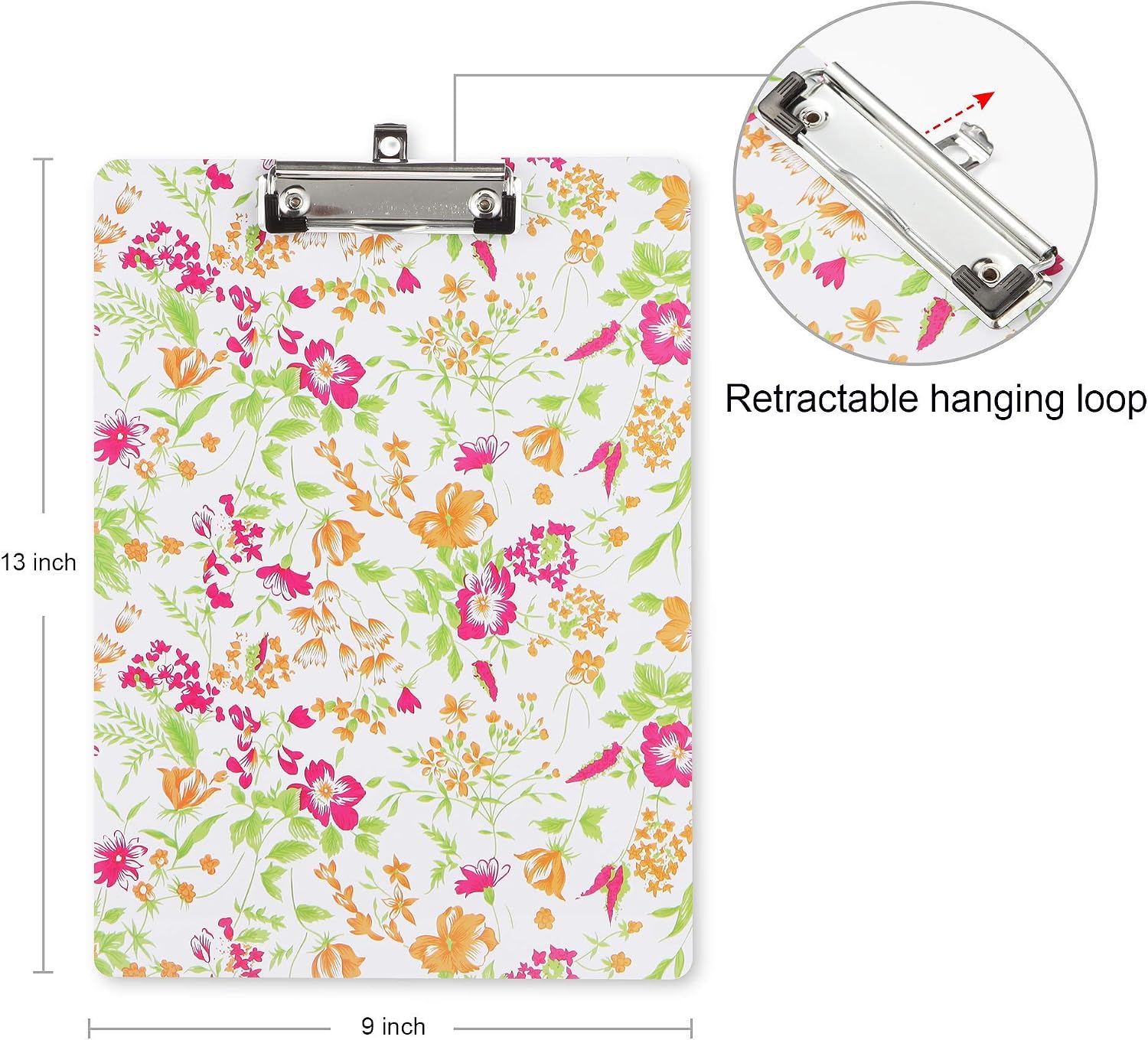 VIBRANZ-LAB Cute Clip Boards 8.5x11 for Writing Heavy Duty Clipboard Medical Clipboard for Nursing Clipboard, Women, Students, and Kids Plastic and Magnetic Metal Clip Office Classroom Supplies image 2
