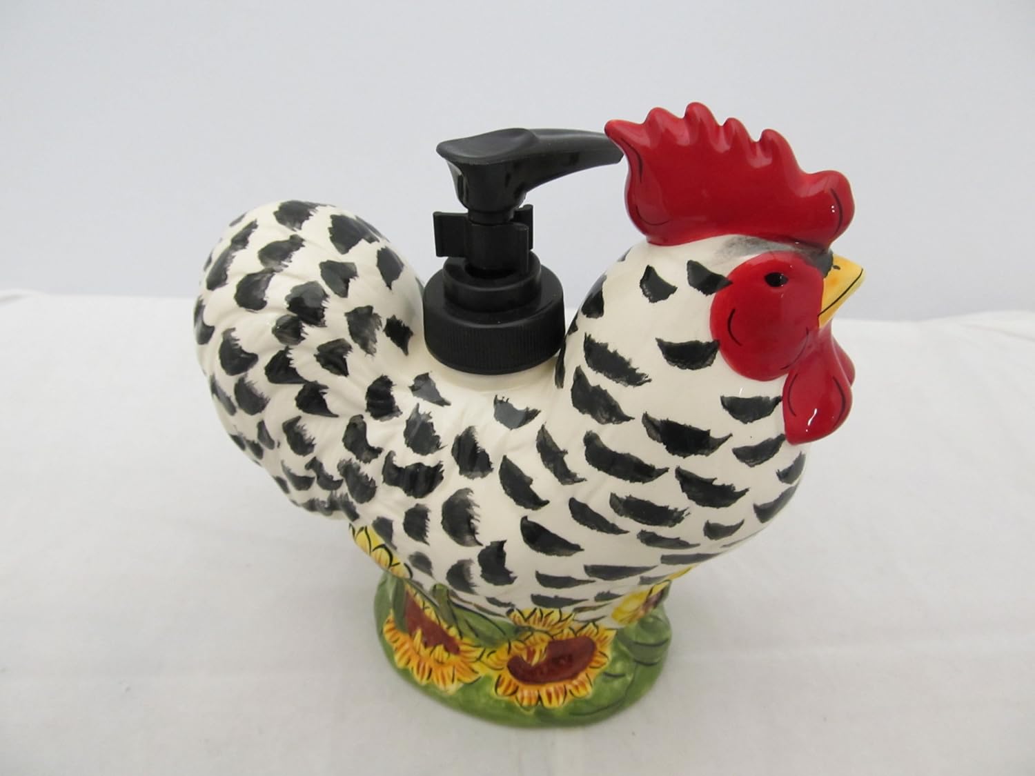 Blue Sunflower Rooster Soap Pump Countertop Soap