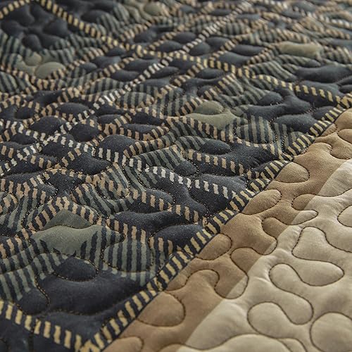 Miniatura 4 de Donna Sharp - Edredón California King Edredón de oso a cuadros con patrón de oso lavable a máquina