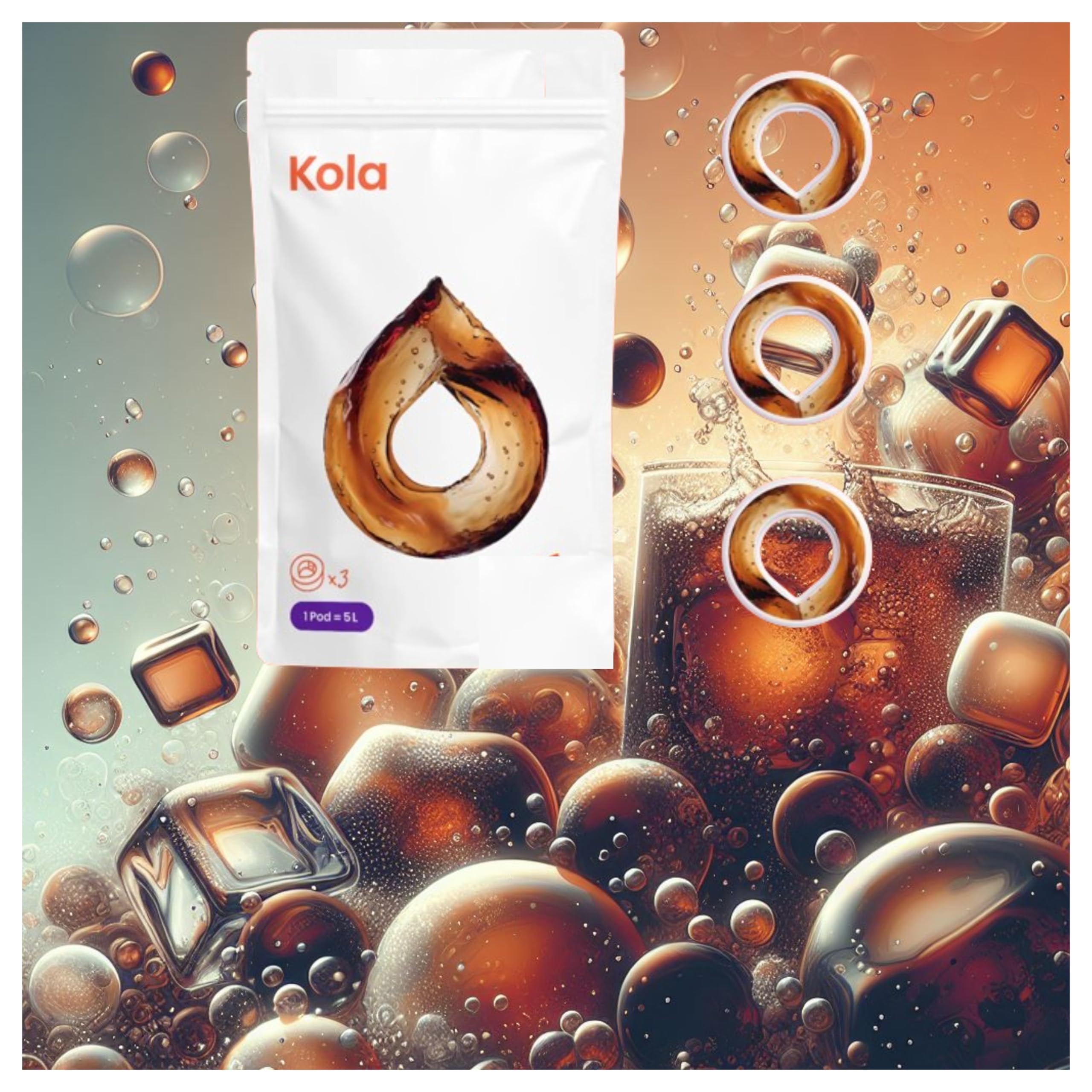 Kola Flavour Pods | 3 Pods Per Pack | Each Pod Suitable for Upto 5L | Genuine Up | Compatible with Air Bottle | 0 Calories 0 Sugar | Healthy Way of Drinking Cola Flavoured Water