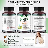 Vista 9 de Ultra Herbs 5-HTP con GABA, L-teanina, Ashwagandha, bálsamo de limón, rodiola, vitaminas B1, B6, B12 - 150 cápsulas vegetales