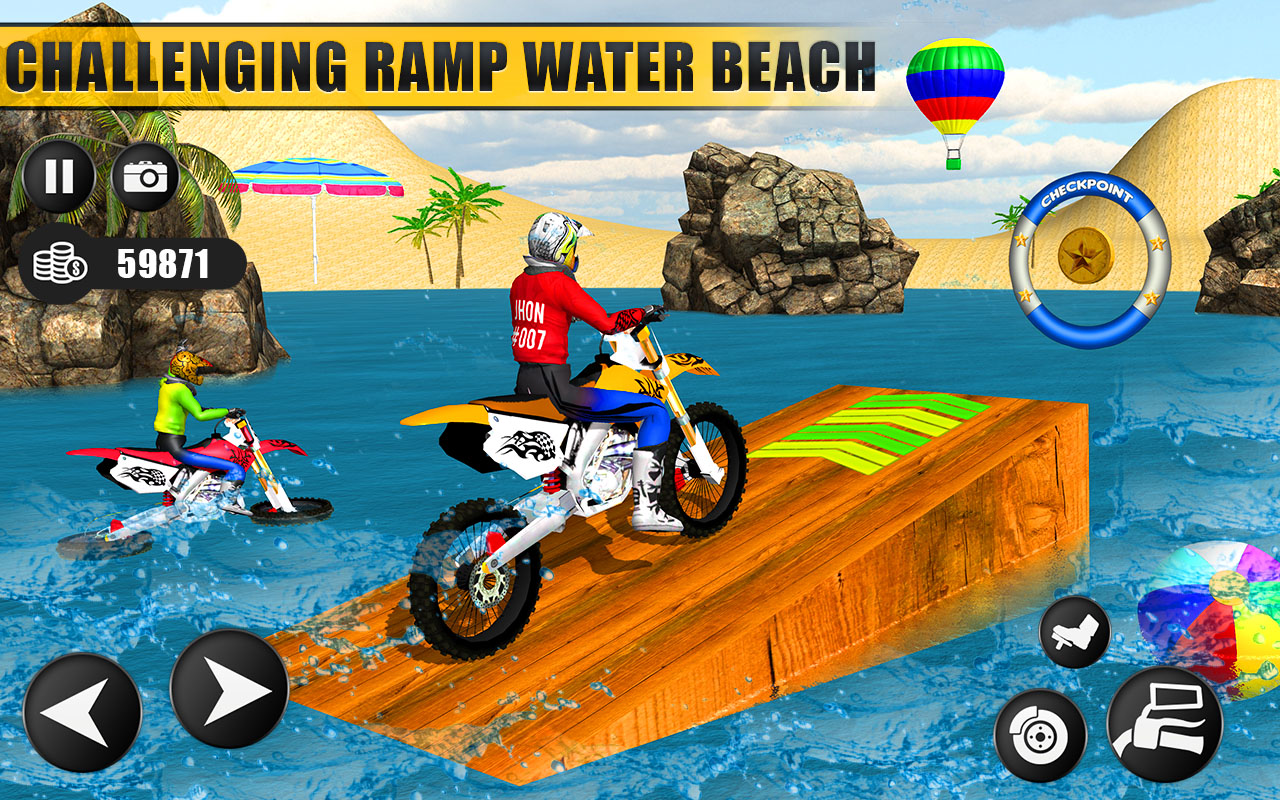 Motor Bike Water Surfing Game: Extreme Dirt Bike Racing Challenge ...