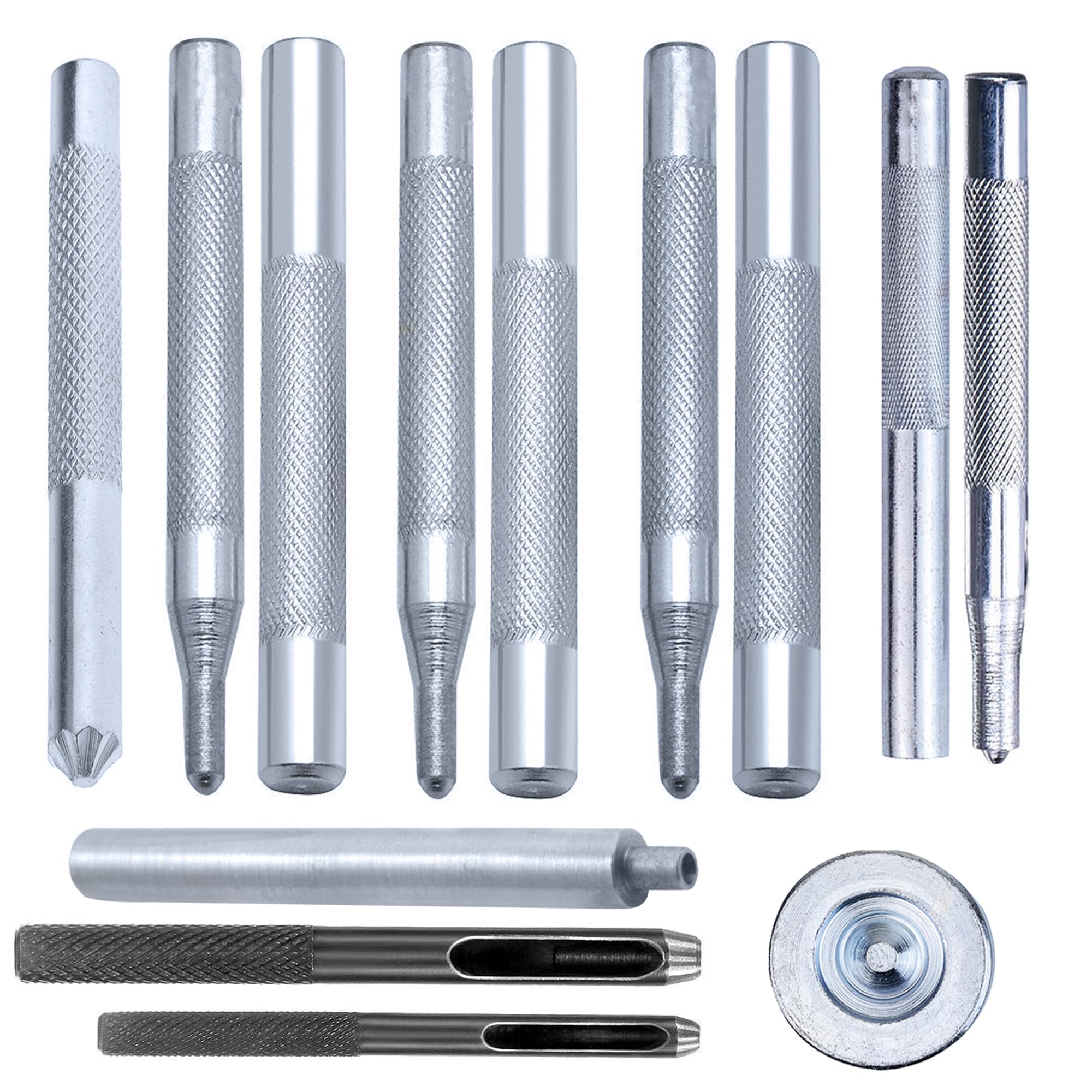 WedDecor 13pcs Leather Punch Tool Set, Snap Fastener & Grommet Setter Kit, Rivet Setting Tools with Universal Base, Press Stud Installation for Leather Craft Repair DIY for Craft Repair โ image 1