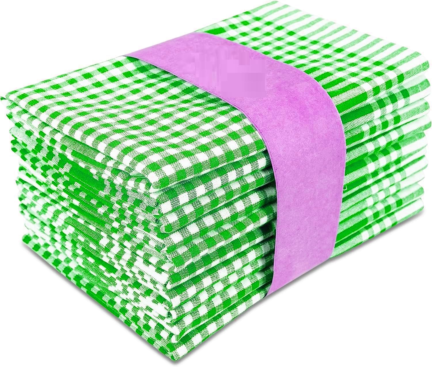 Wholesale Trade Dealz Green Pack 5 & 10 Wonderdry Large Tea Towels Set 100% Cotton Kitchen Dish Cloth Cleaning Drying Super Absorbent For Bar, Catering & Restaurant (10, )