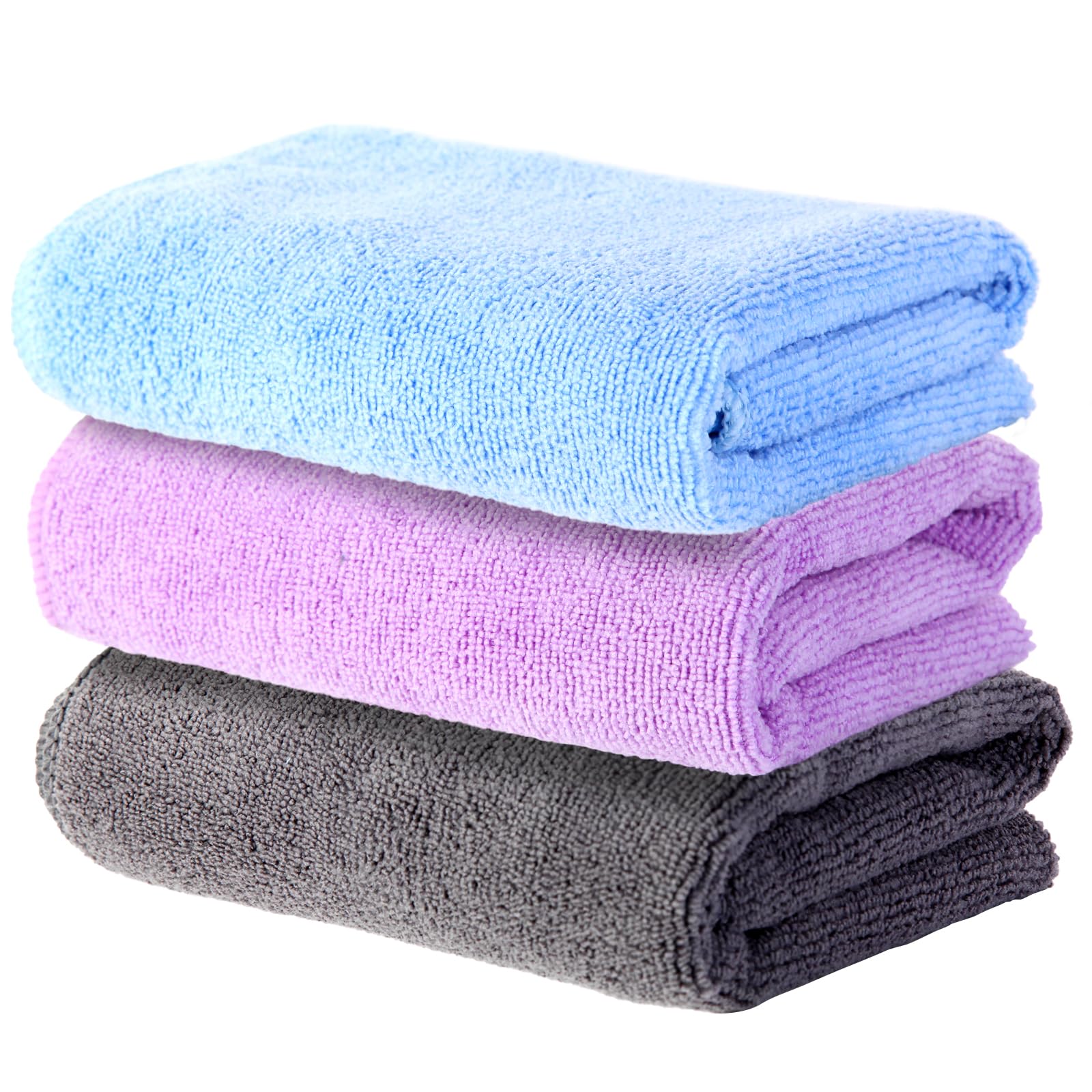 Wmiyafff Microfiber Gym Towels Set for Sports Fitness, Yoga, Workout, Exercise, Tennis, Super Soft and Quick-Drying Gym Towels for Women Men (3 Pack,