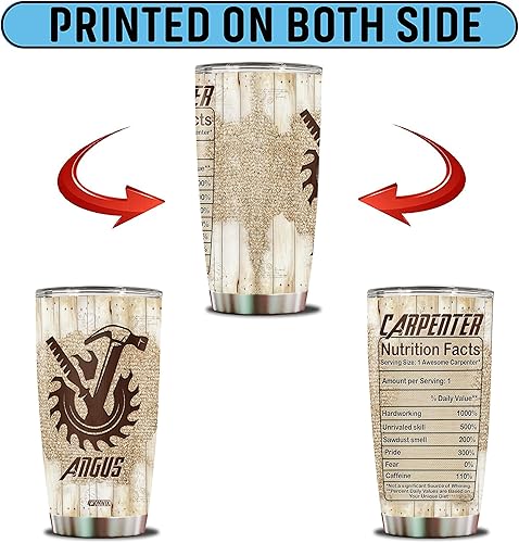 Miniatura 6 de Regalos personalizados de carpintero para hombres, mujeres, mamá, papá, taza de café, taza de viaje, termo con aislamiento de acero inoxidable de 20
