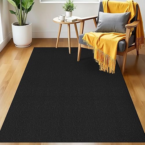 Miniatura 371 de IOHOUZE Alfombra lavable de 4 x 6 pies con parte trasera de goma antideslizante tejida para interiores y exteriores, alfombra para entrada