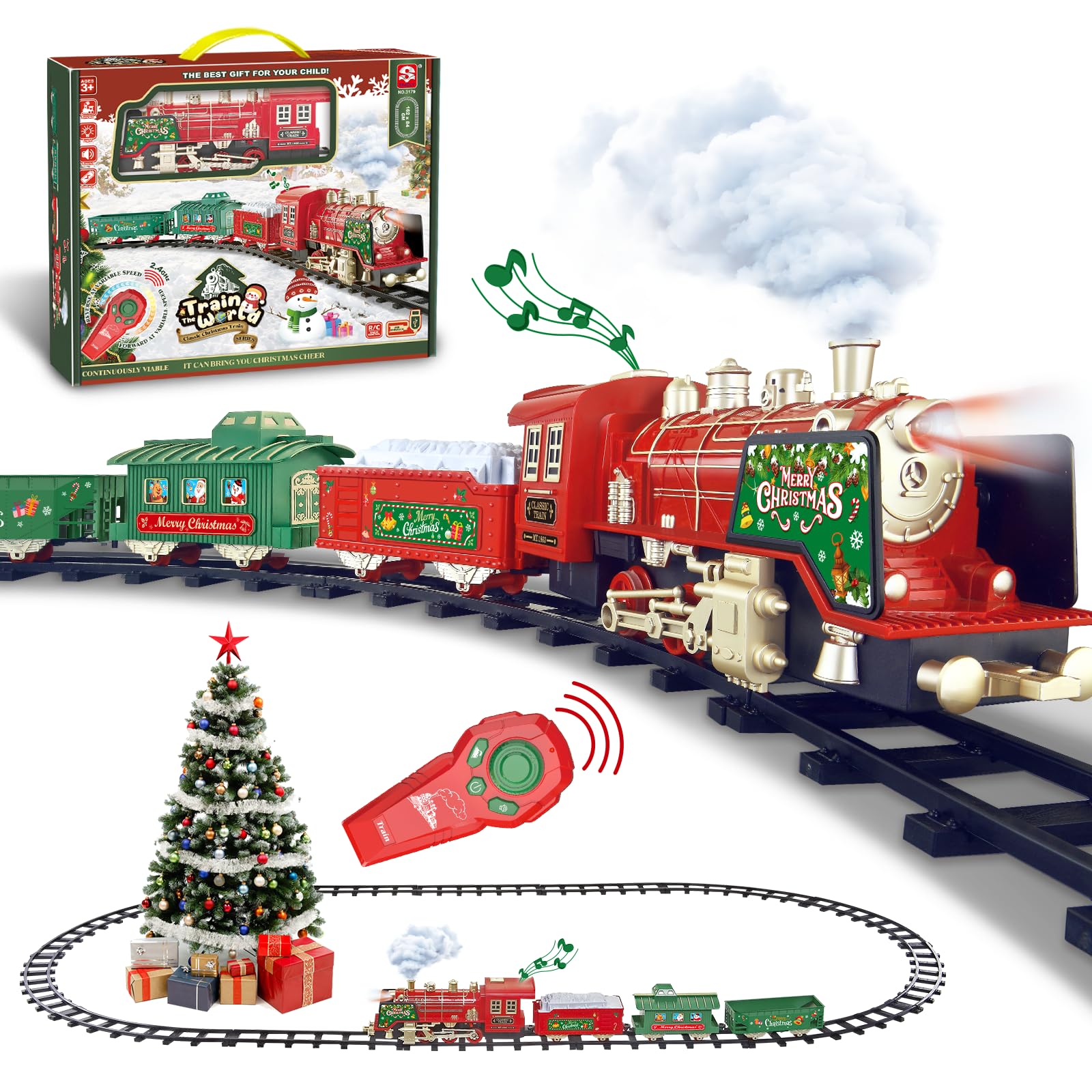Tren Navideño De La Coca Cola Juguete De Tren Electrico CUTICAT