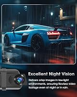Vtopek T30-EU5 Tükör Menetrögzítő Kamera Szett - Dupla 1080P Felvétel, 10" IPS Érintőkijelző, 170°+140° Látószög, Éjjellátó, Tolatókamera 4