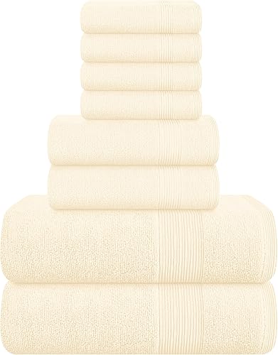 Miniatura 55 de Belizzi Home: Juego de 2 toallas grandes de baño de algodón de alta calidad, 35x70 pulgadas, algodón 100% puro, ideal para uso diario, ultrasuave