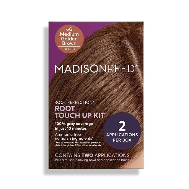 Madison Reed Root Perfection Permanent Root Touch Up Medium Golden Brown 6G Dervio 10 Minutes for 100 Gray