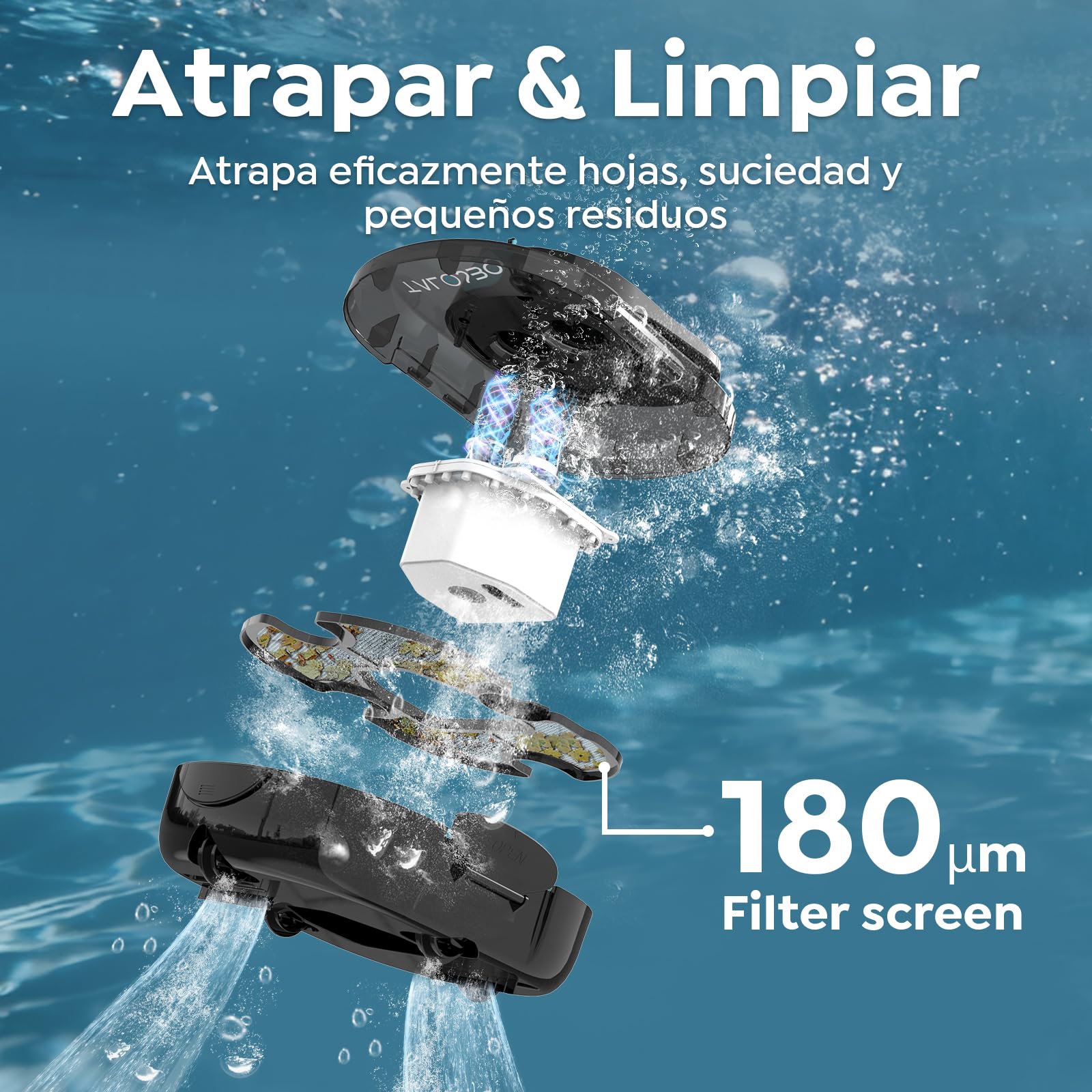 (2026 Upgrade) S1PRO Robot Piscina, Doble Motor Robot Limpiafondos Piscina Sin Cable, 120 Min de Limpieza, Carga en 2.5h, Autoaparcable, para Piscinas de Fondo Plano 100 m²