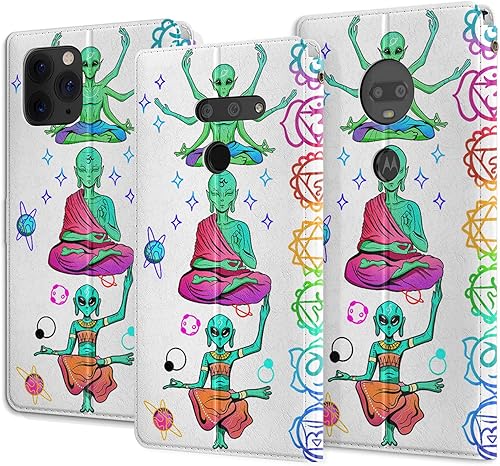 Miniatura 4 de Funda de repuesto para Huawei P30 Pro P30 Mate 30 Pro Mate 30 Mate 20 Pro Mate 20 Mandala Soporte de tarjeta magnética Om Buddha Snap Cover Aliens