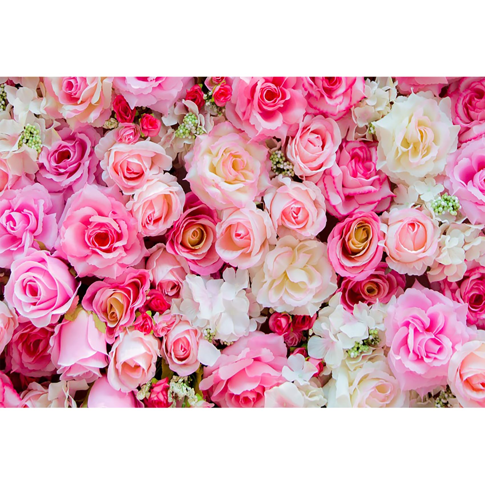 Baocicco 10x6.5ft Pink Rose Backdrop Flowers Roses Wall Lovers Valentine's Day Photography Background Girls Princess Birthday Party Wedding Bridal