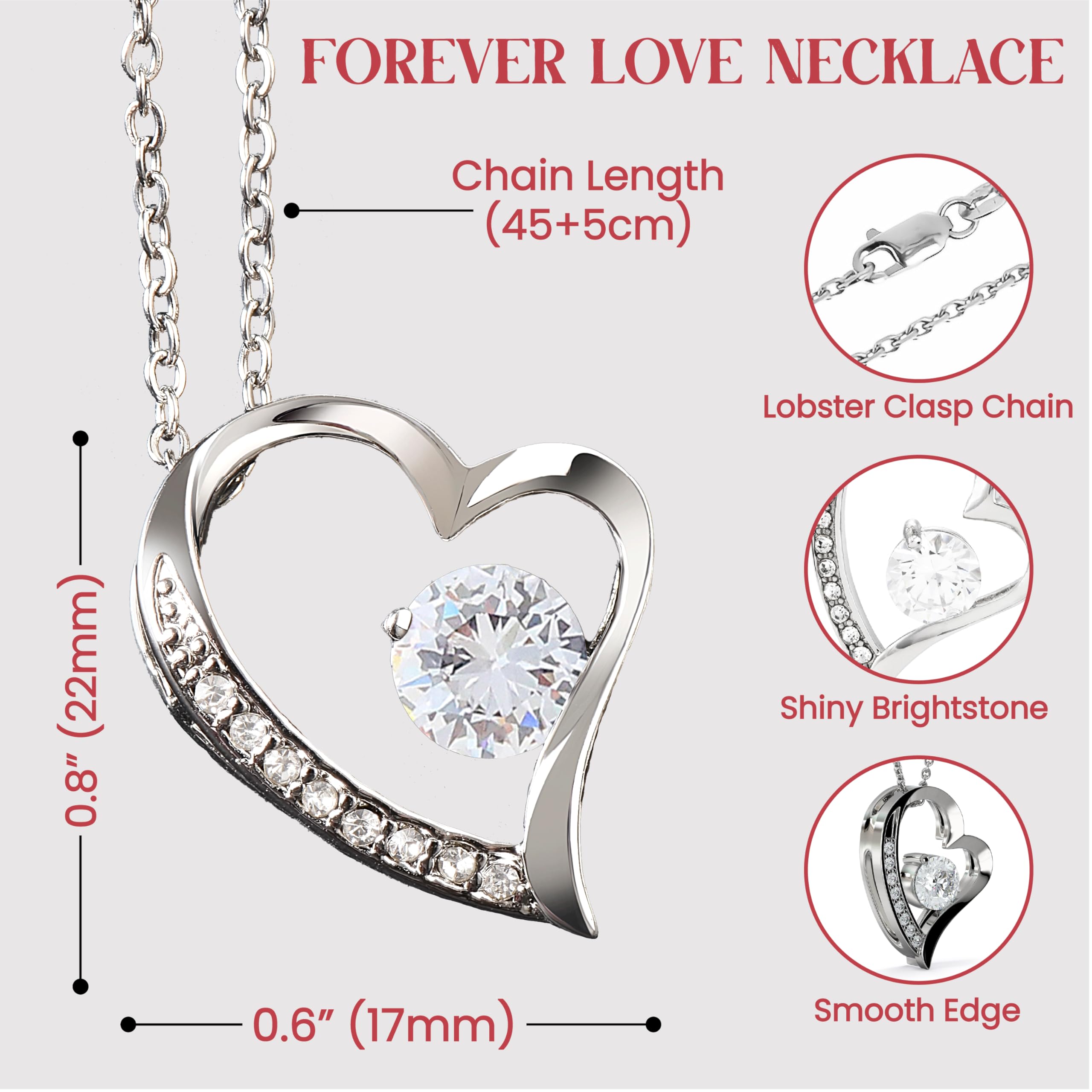 Mother Day Gift for Wife, To My Beautiful Wife Necklace from Husband, Soulmate Necklace for Women, Wifey Birthday Gift Ideas from Husband, Anniversary Jewelry Present, Romantic Jewelry for Best Wifey