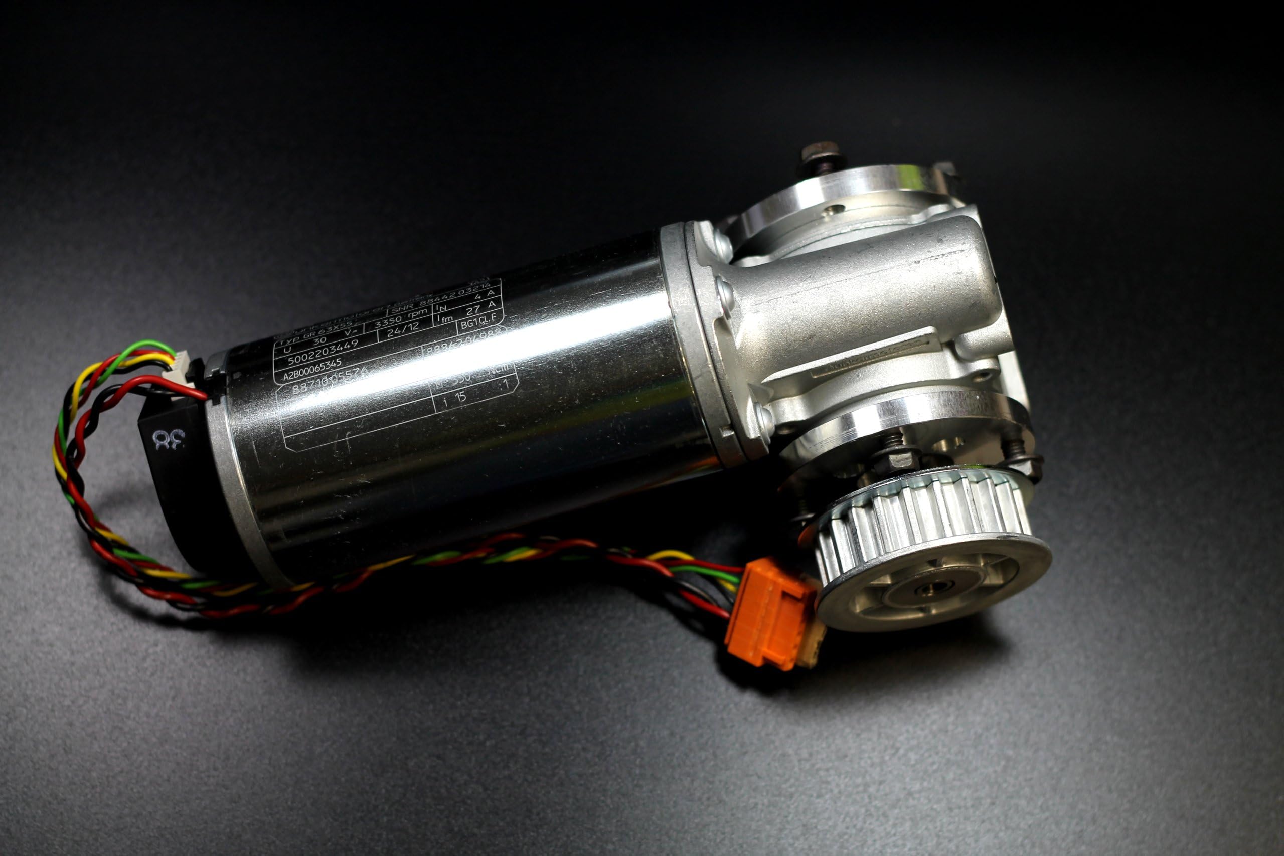 Right Angle Dunkermotoren Gearhead Motor Type GR63X55 30VDC 3350 RPM Heavy Duty