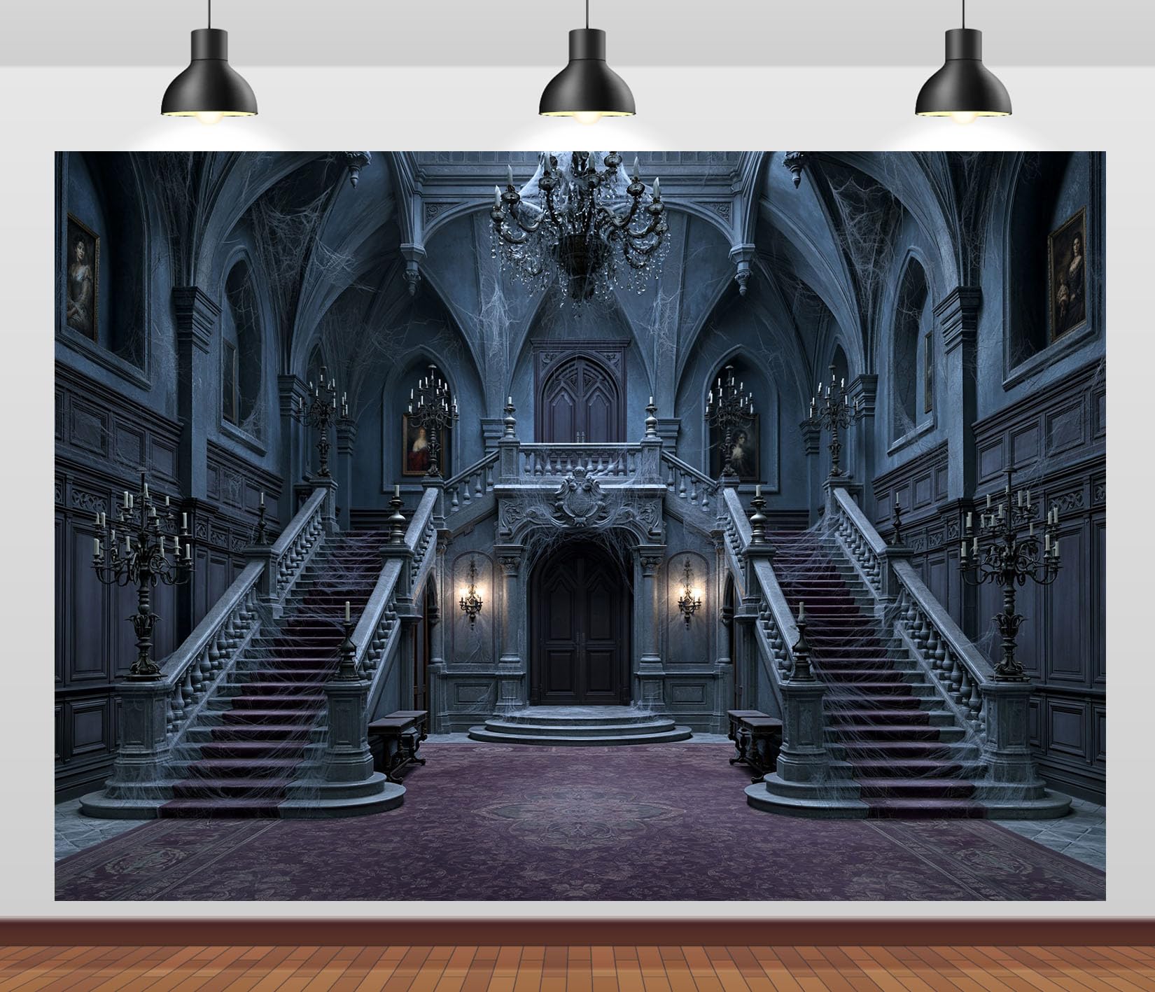 10x8FT (3x2.5m) Villa Oscura Doppia Scala Sfondo Fotografico