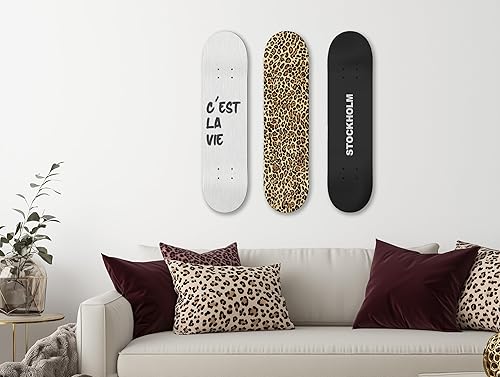 Miniatura 5 de TwoDays Estocolmo - Decoración de pared de monopatín de estilo moderno para apartamento y dormitorio de hombres, cubierta de skate con estampado de