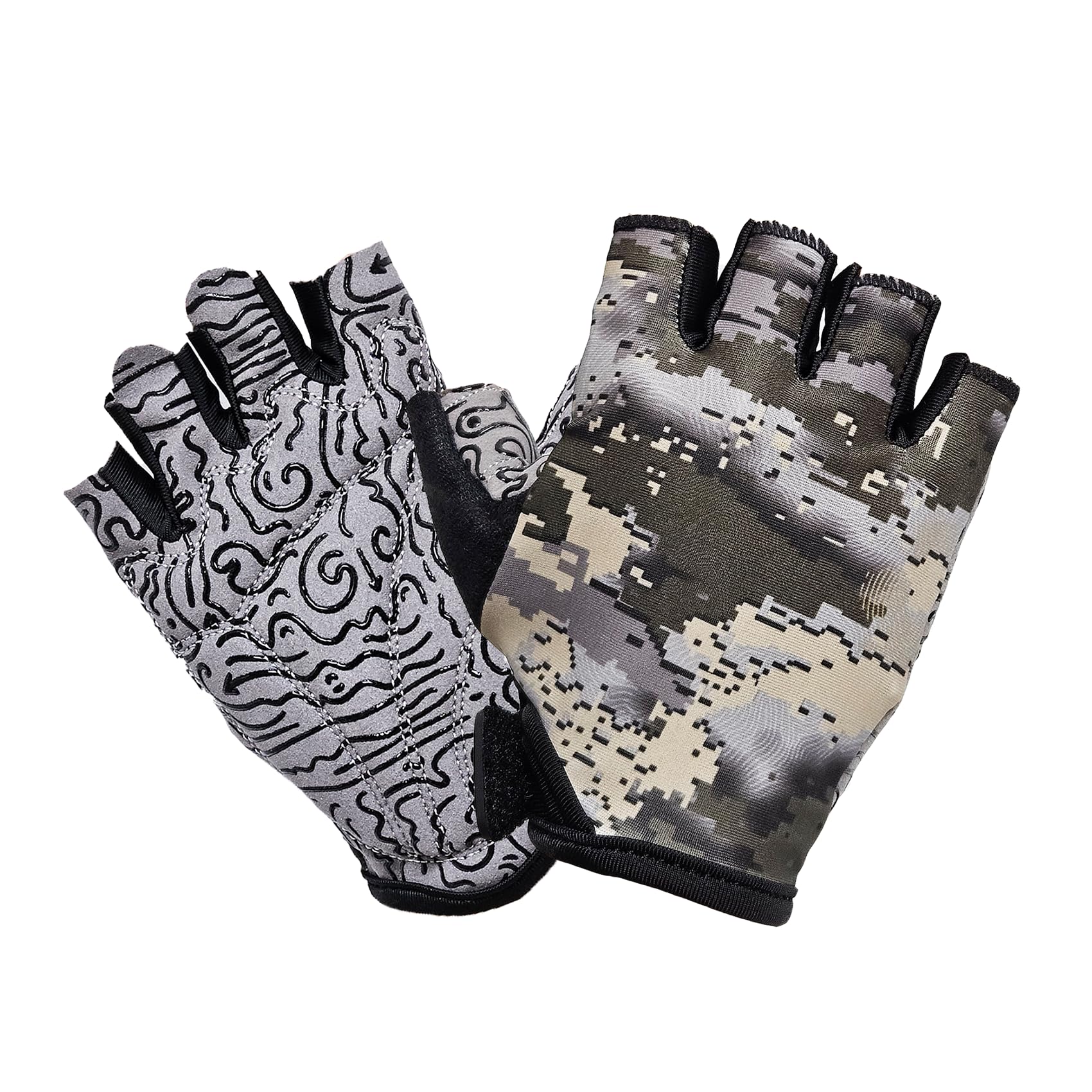 EDSRDPLT Kayak Gloves: Half Finger Padded Palm Sailing Gloves UPF50+ for Paddling, Sailing, Cycling, Driving