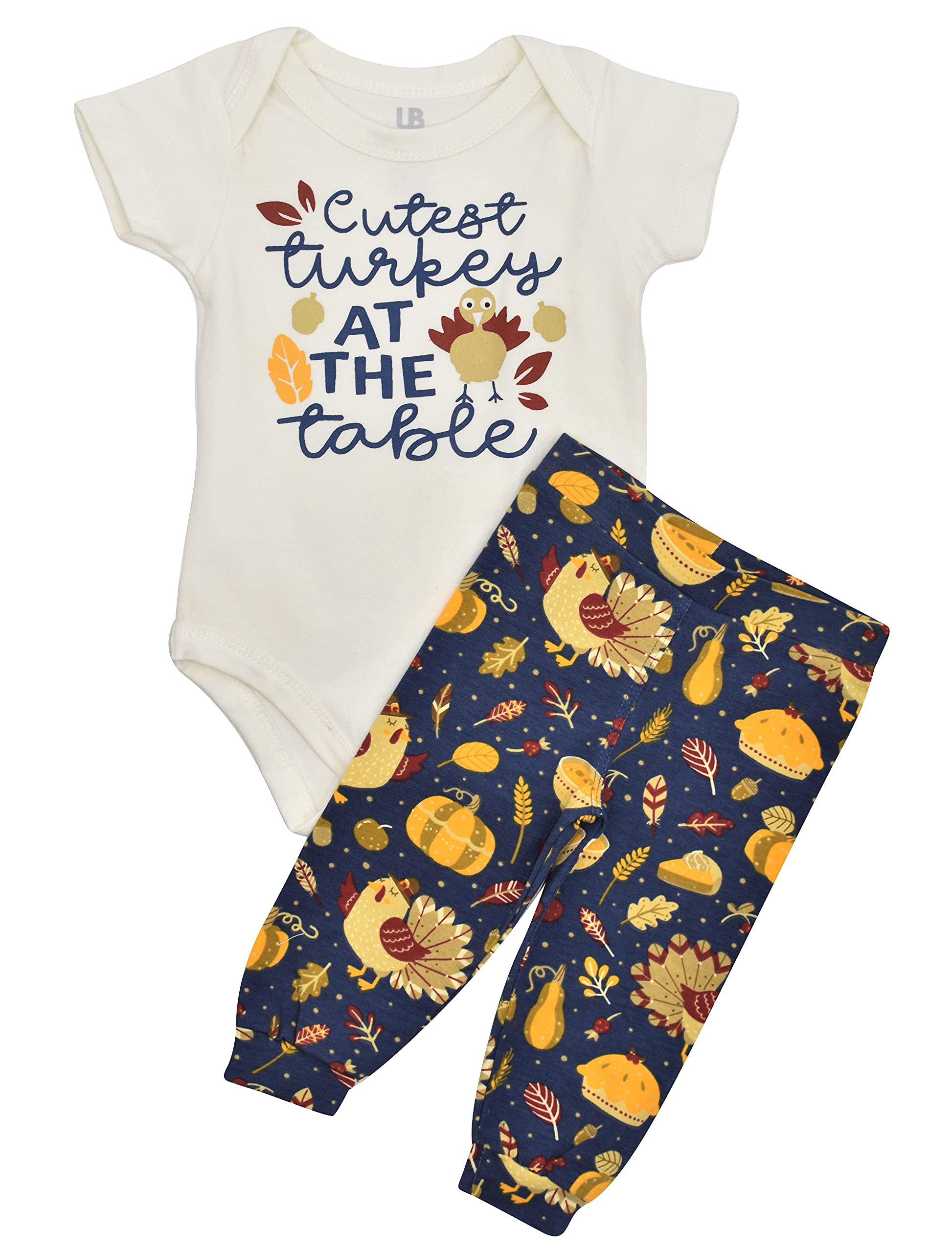 Baby Boys Girls 2pc Outfit Set Short Sleeve Bodysuit with Pants