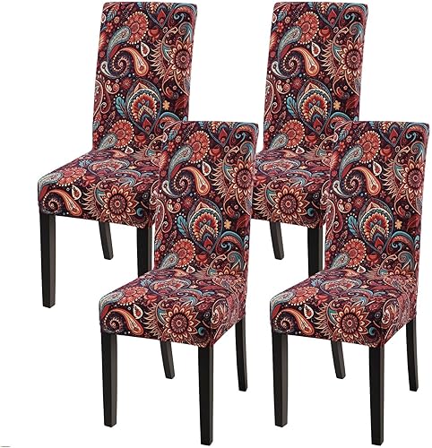Vista 108 de YISUN Fundas para sillas de comedor, fundas elásticas de elastano para asiento de silla, extraíbles y lavables, fundas protectoras para sillas