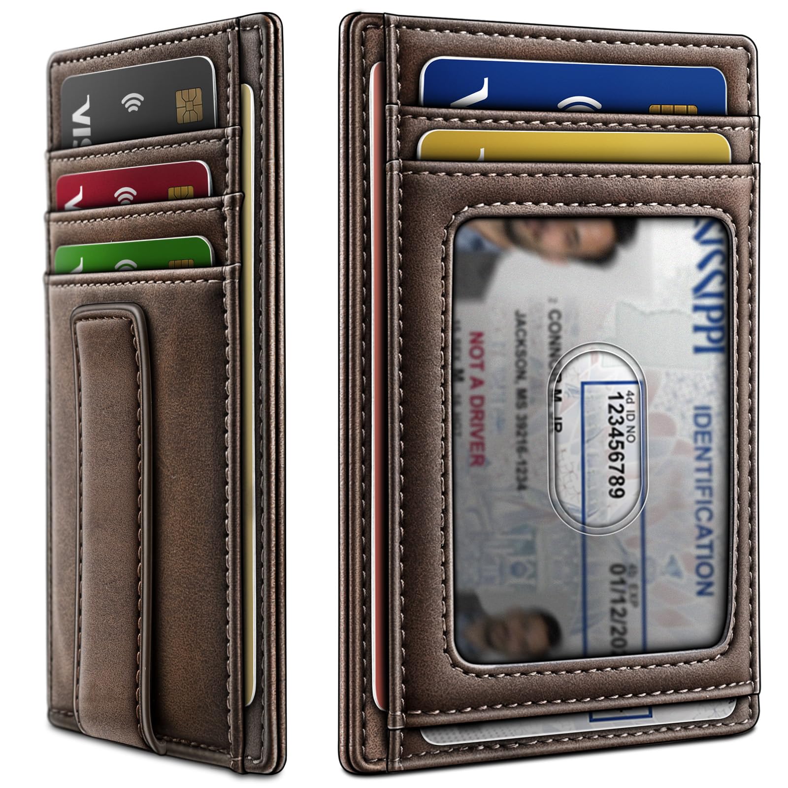 Photo 1 of BULLIANT Slim Leather Wallet Money Clip