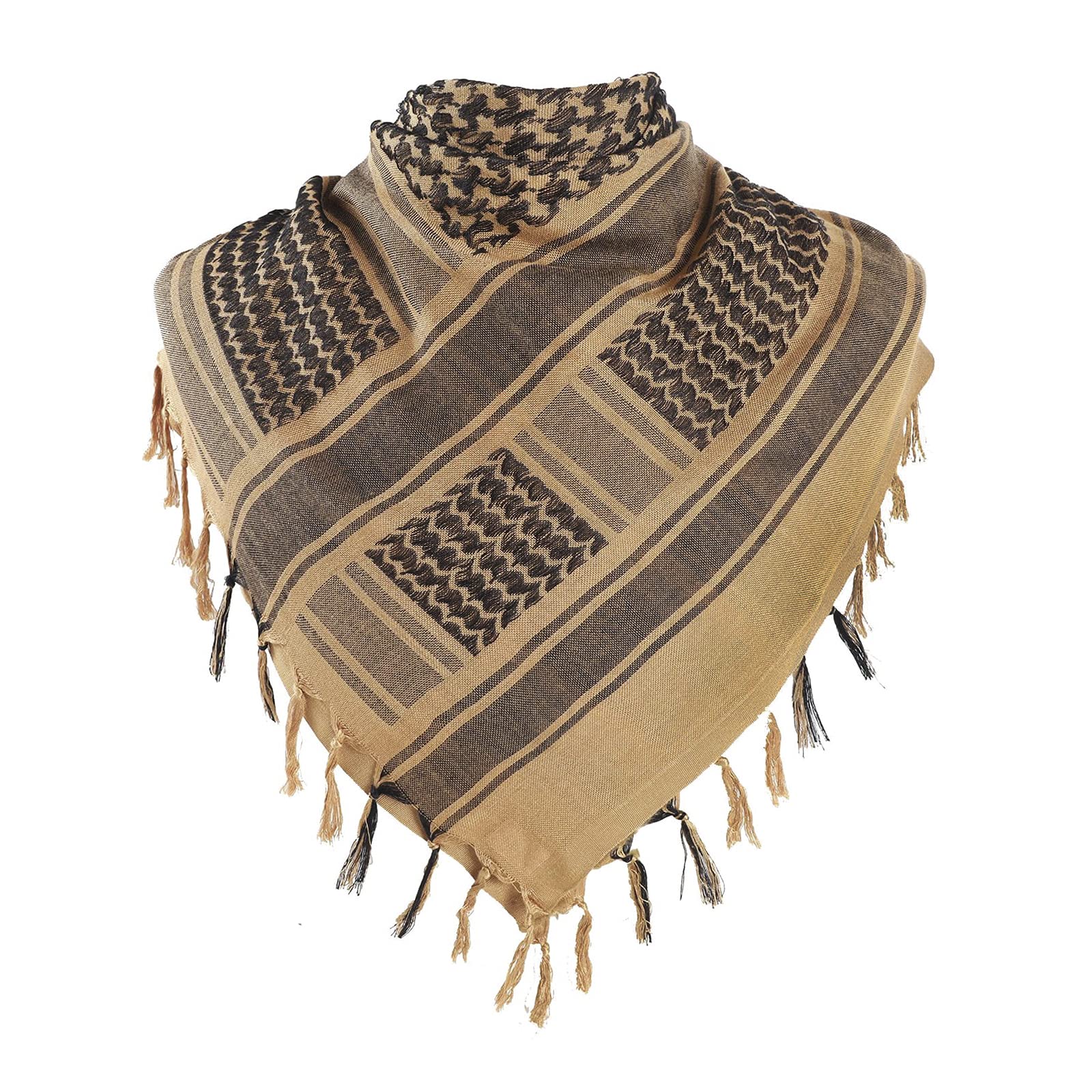 PURFUN Men's Large Arab Shemagh Headscarf Muslim Headcover Shawl Keffiyeh Arabic Scarf