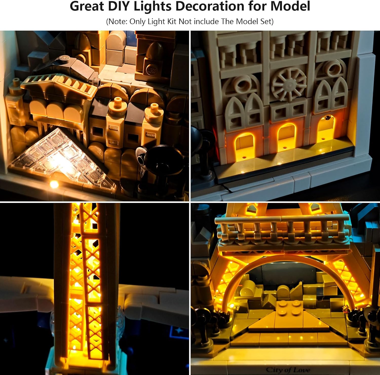 LED Lighting Kit Compatible with Lego 21064 Paris – City of Love image 4