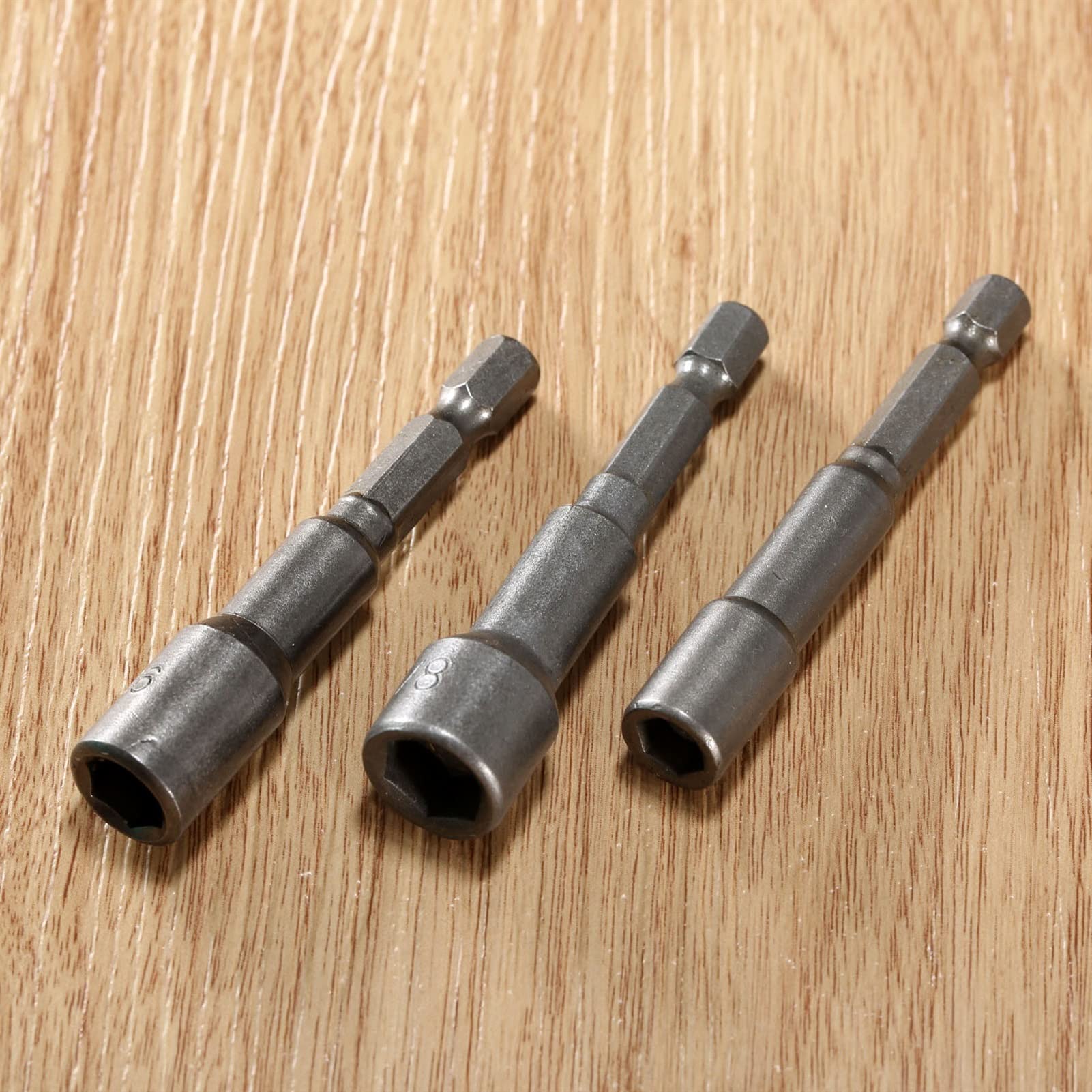 Klucz nastawny ze stali nierdzewnej, klucze nastawne szczękowe, 3 sztuki 1/4 3/8 5/16 cala, klucze nasadowe do śrubokrętów, magnetyczny adapter do wkrętarek udarowych, wiertło, narzędzia z chwytem