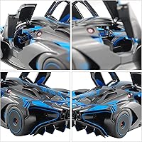 Vista 6 de Bburago Bugatti Bolide Diecast Model Car 11047 Azul Negro