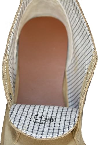 Miniatura 5 de Plantillas de cuero acolchadas finas hechas a mano con control de olor a carbón activado (marrón británico US Women 88.5 EU 39)