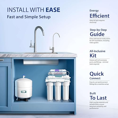 Miniatura 8 de APEC Water Systems ROES-PHUV75 Essence Series - Sistema de filtración de agua potable de ósmosis inversa ultra seguro de 7 etapas con componente