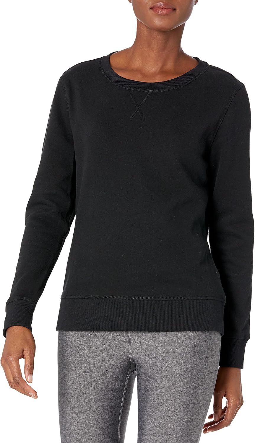  Essentials Women's French Terry Fleece Crewneck Sweatshirt (Available in Plus Size) : Clothing, Shoes & Jewelry