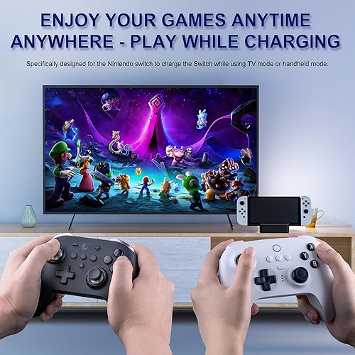 Miniatura 6 de Estación de acoplamiento de TV para Nintendo SwitchNintendo Switch modelo OLED, base de conmutación 6 en 1 con HDMI 2.0, Ethernet de 100 Mbps, 2