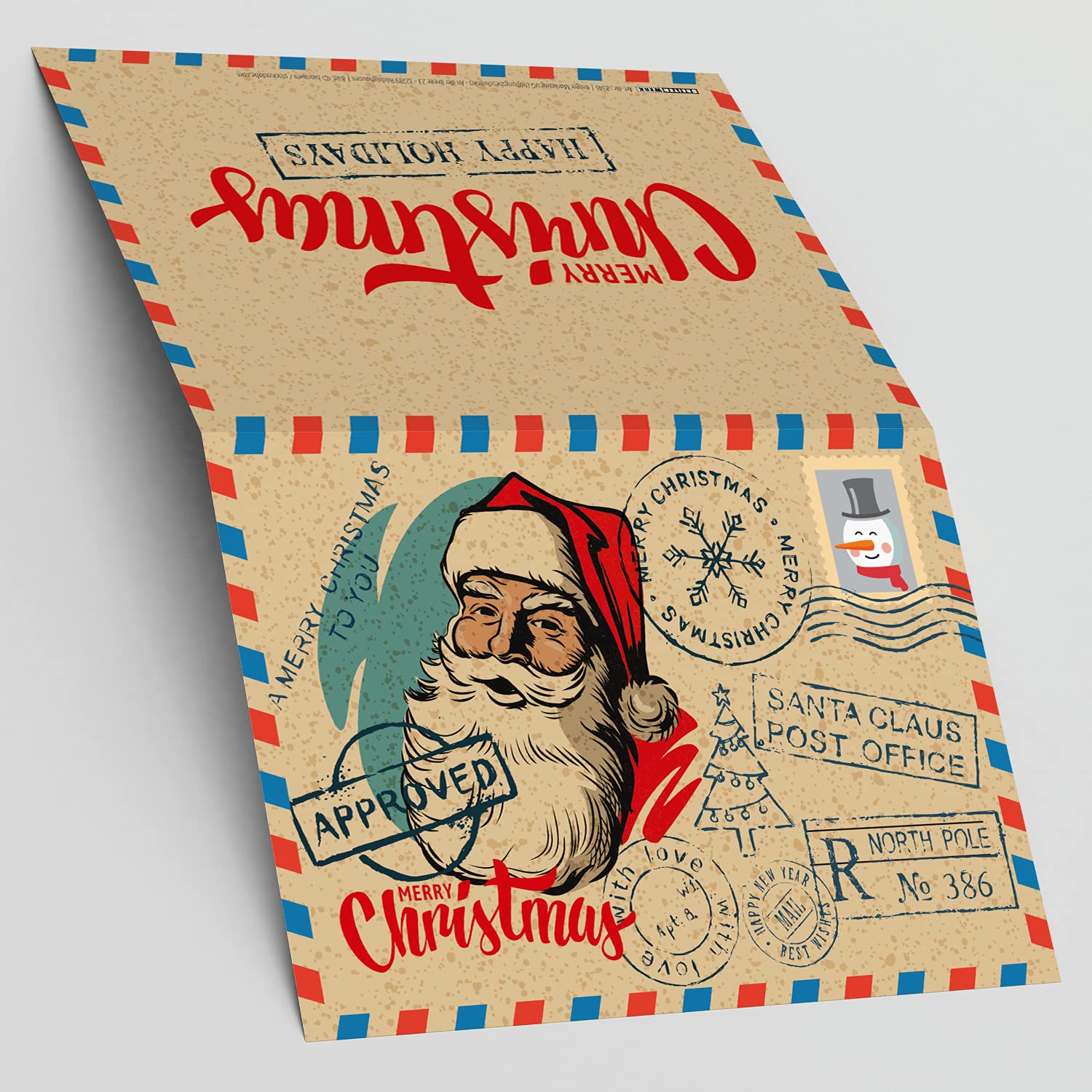 Weihnachtskarten-Set (15 Stück) Mit Santa & Rentier Motiv – Inkl. Umschläge, Ideal Für Private & Geschäftliche Grüße