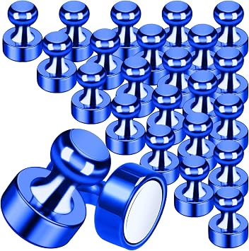 24Pcs Blue Strong Fridge Magnets Blueberry Small Magnet Refrigerator Magnets for Whiteboard,Classroom,Kitchen,Locker Accessories Adults,Decorative Decor Must Haves Office