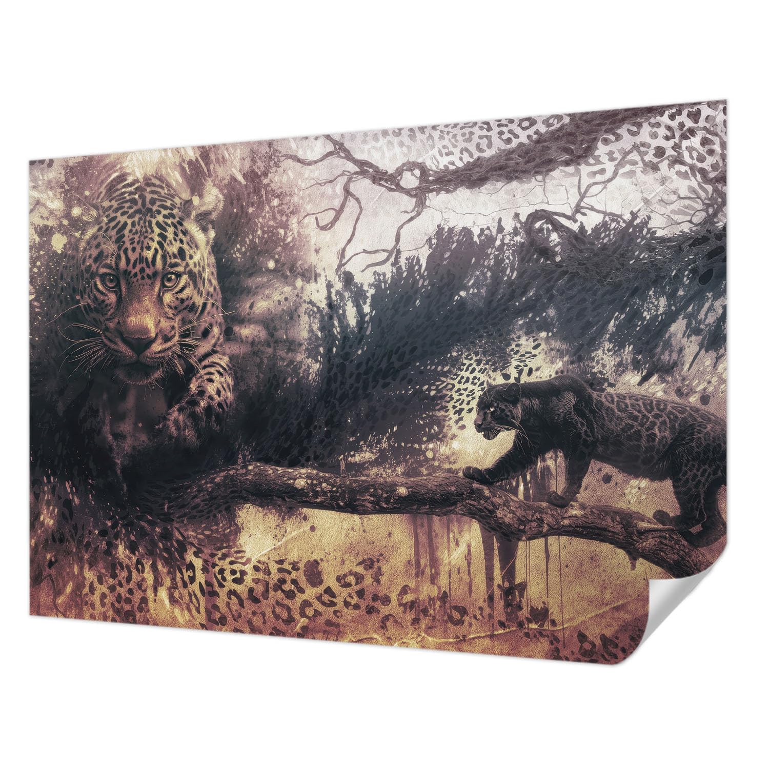 Papier peint autocollant lavable forêt 208x146 haute qualité