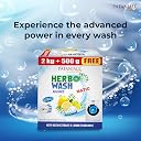 PATANJALI Advance Matic Detergent Powder 2kg+500g, Removes Tough Stains Gentle on Clothes Refreshing Fragrance, Colour-Safe, Chemical Free, Machine And Hand Wash gallery image