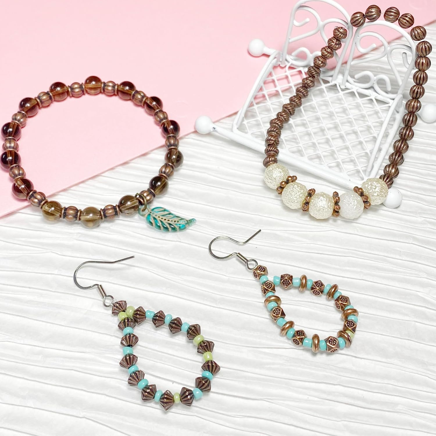 Heather's cf Metal Spacer Beads – Durable Quality & Antique Style – Assorted Copper Bead Spacers for Bracelets, Necklaces & Earrings – Ideal for DIY, Jewelry Making & Crafting – Small (500pcs) - Image 5