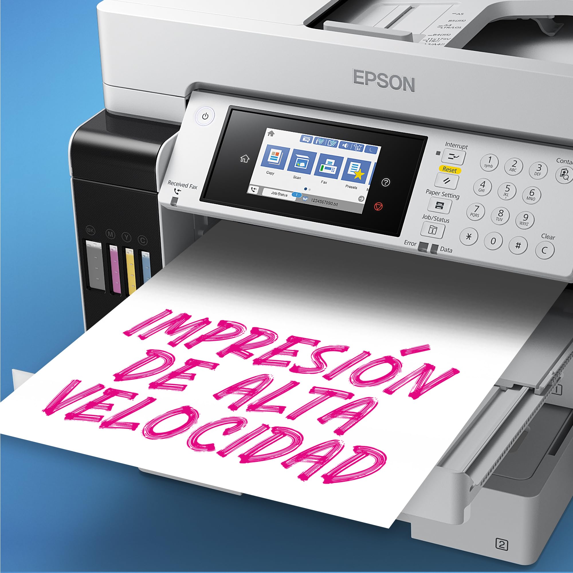 Epson EcoTank Pro ET-16685 Impresora de Depósito de Tinta | Impresión de Gran Volumen | Wi-Fi | A3+ | Imprimir, Copiar, Escanear, Fax | Pantalla Táctil 10.9cm | ADF | Bandejas Alta Capacidad | PCL