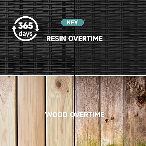 Miniatura 7 de Caja de cubierta, caja de almacenamiento interior y exterior de 100 galones hecha de material de resina impermeable y resistente al sol, satisface