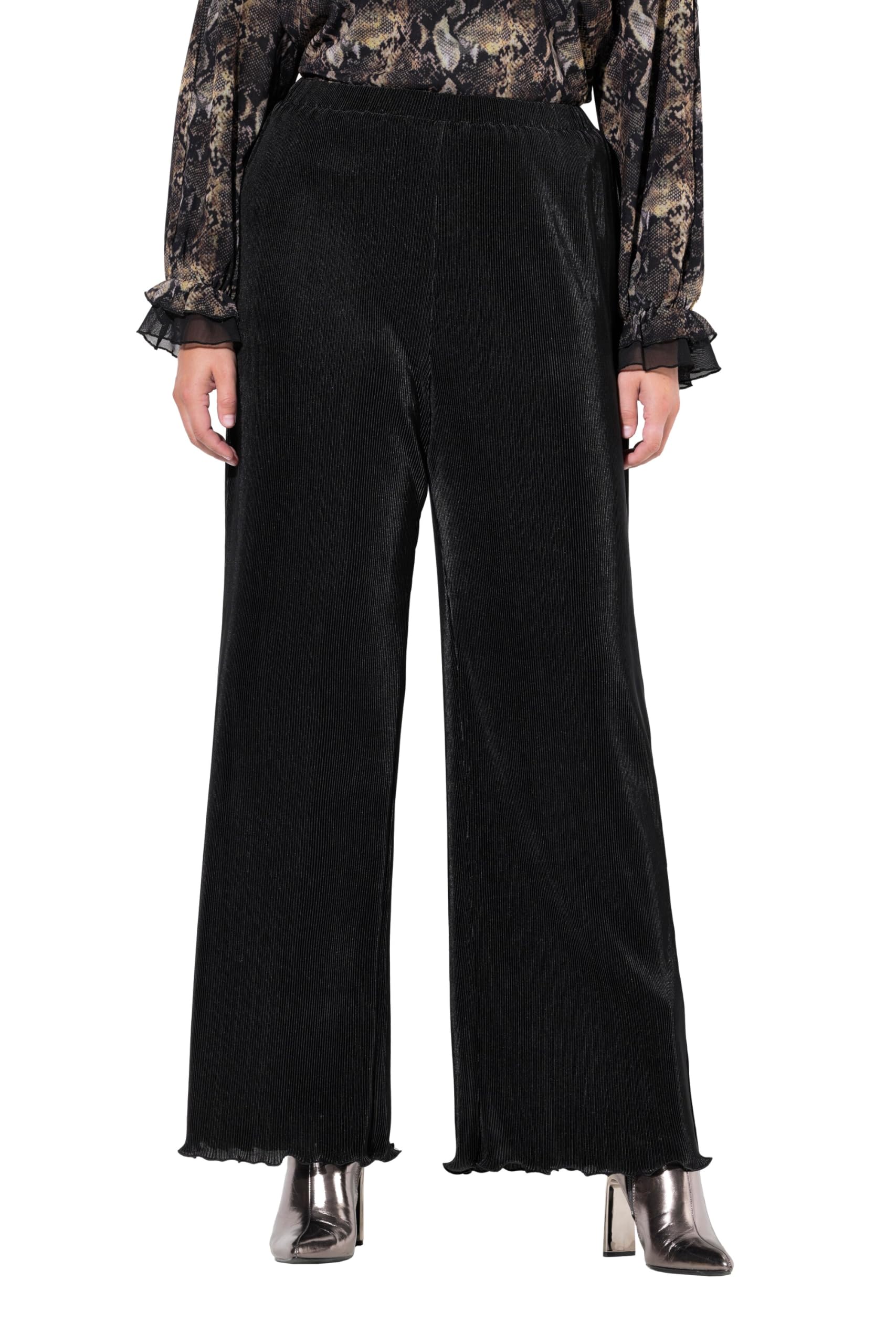 MIAMODA Damen große Größen Übergrößen Plus Size Hose, Plissee, weites Bein 836770