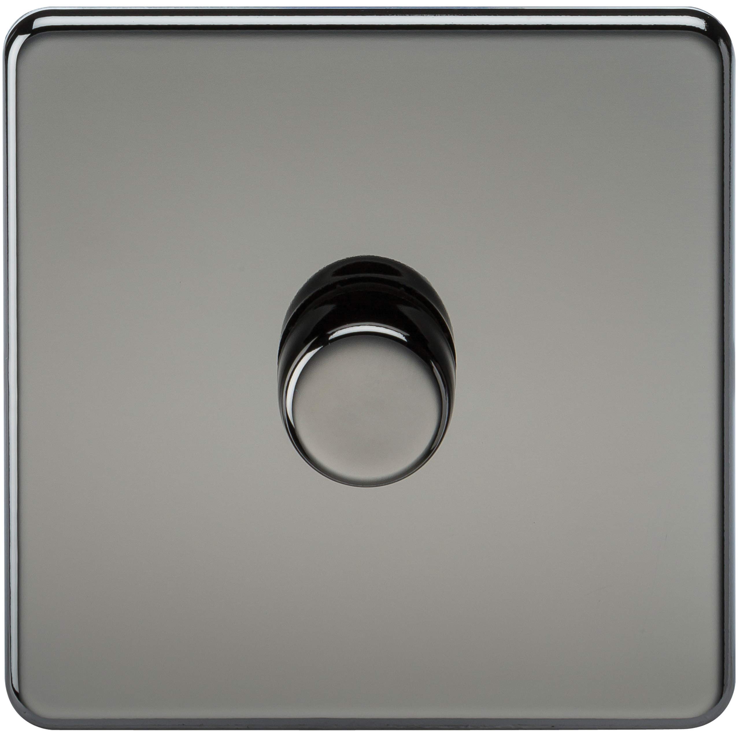 Knightsbridge Black Nickel Sf2181bn Screwless Dimmer 1G 10-200W, 230 V