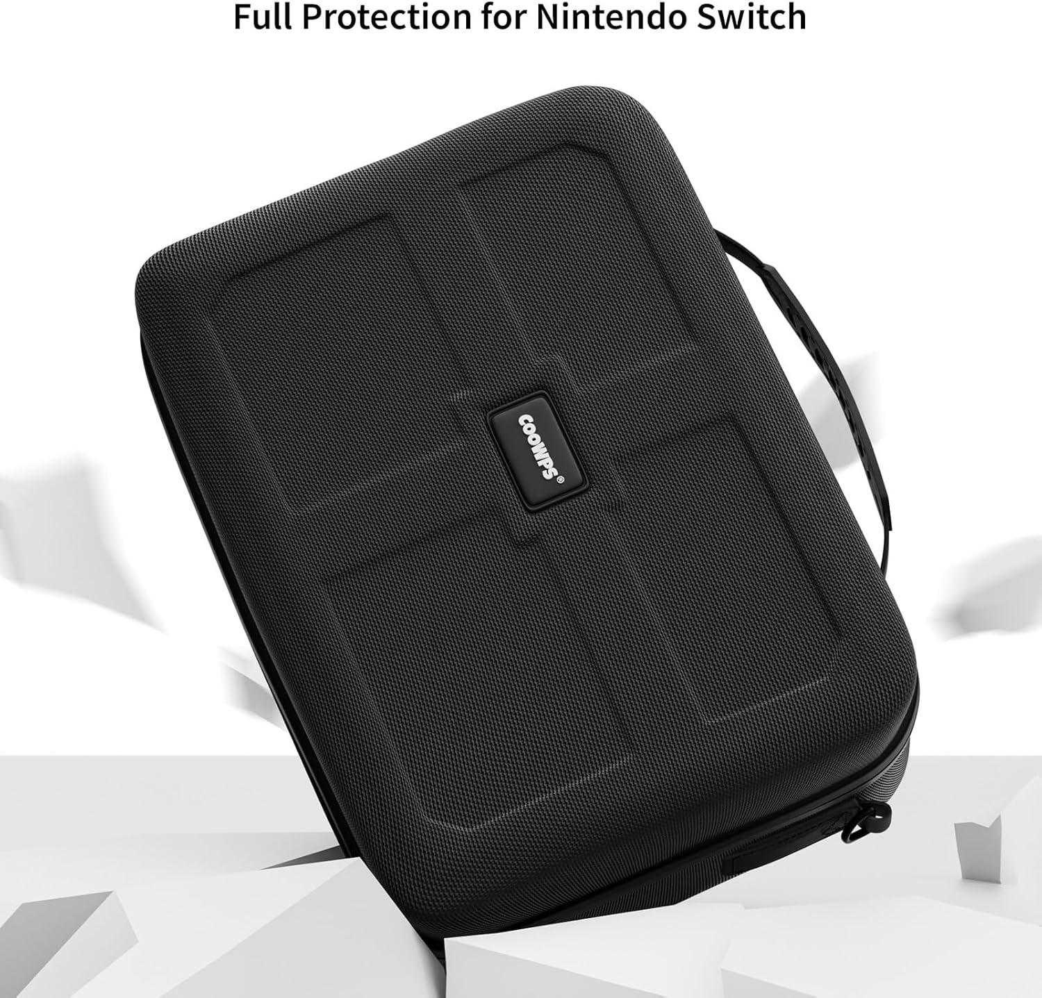 Carrying Storage Case for Nintendo Switch OLED Model 2021/Switch 2017, Lightweight Portable Hard Shell Switch Case Travel Bag fits Switch Pro Controller Accessories, Black - Image 4